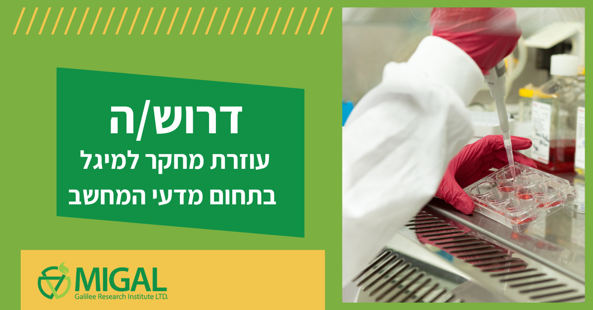דרושה: עוזרת מחקר למיגל בתחום מדעי המחשב
