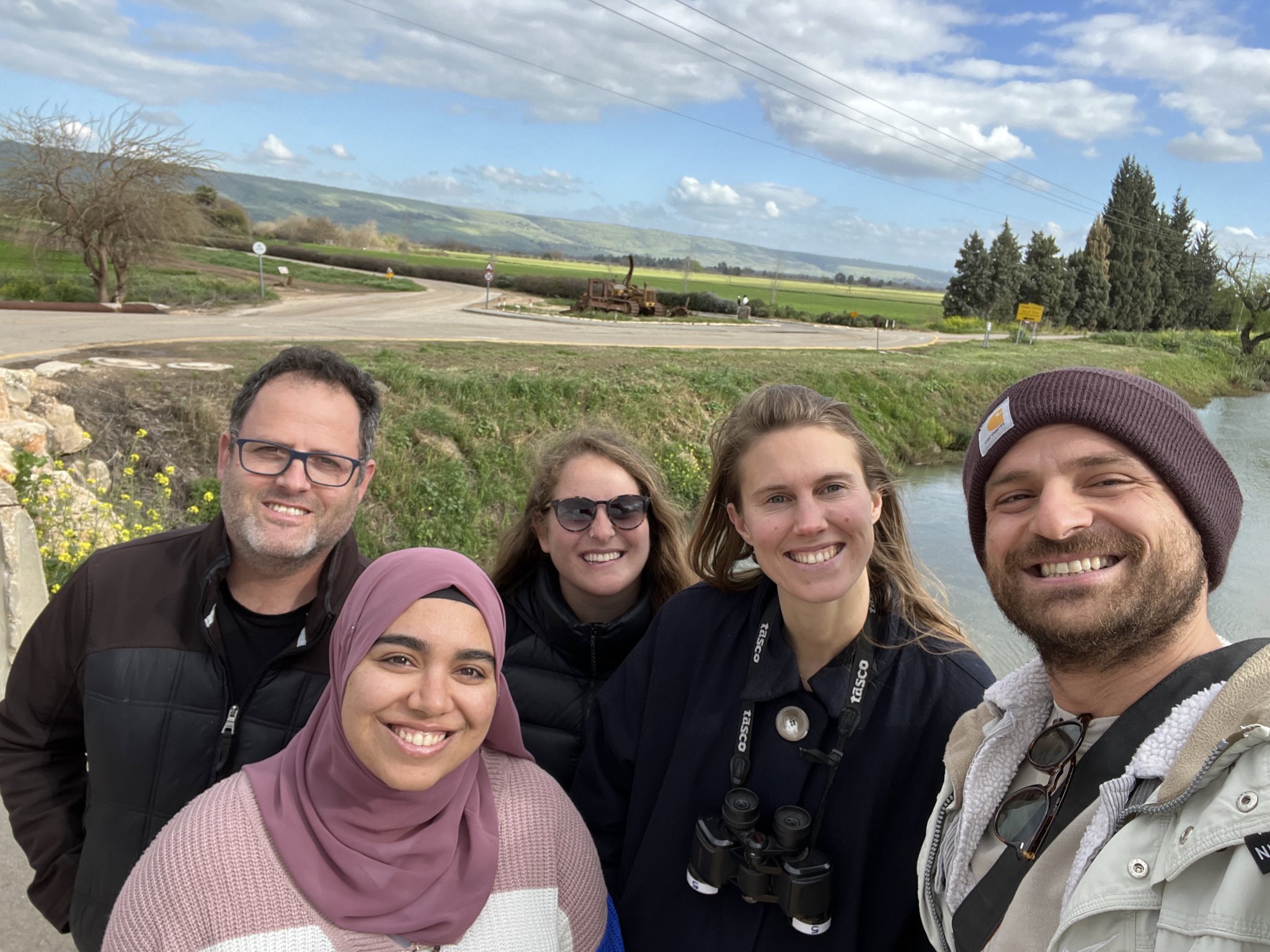 The lab Group in the Agamon in Hula valley
