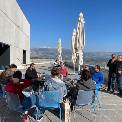 Our lovely balcony with Hermon  mountain view