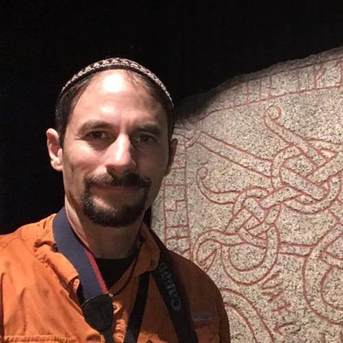 A picture of Dr. Ari Meerson on a visit to a museum in Stockholm